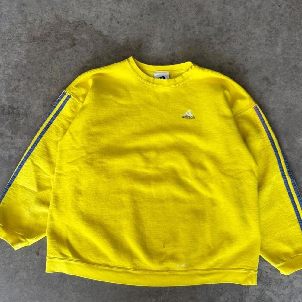 Adidas Men's Yellow Sweatshirt